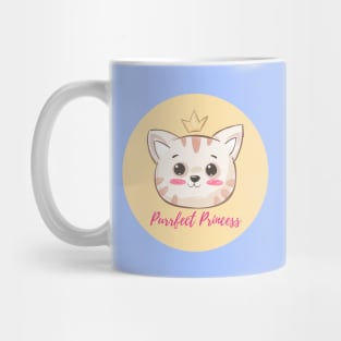 Purrfect Princess Cute Girly Kids Design Mug